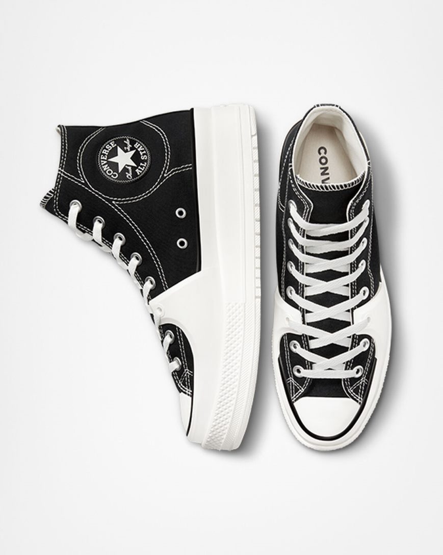 Tenis Converse Chuck Taylor All Star Construct Cano Alto Masculino Pretas Branco | PT Q0987TP